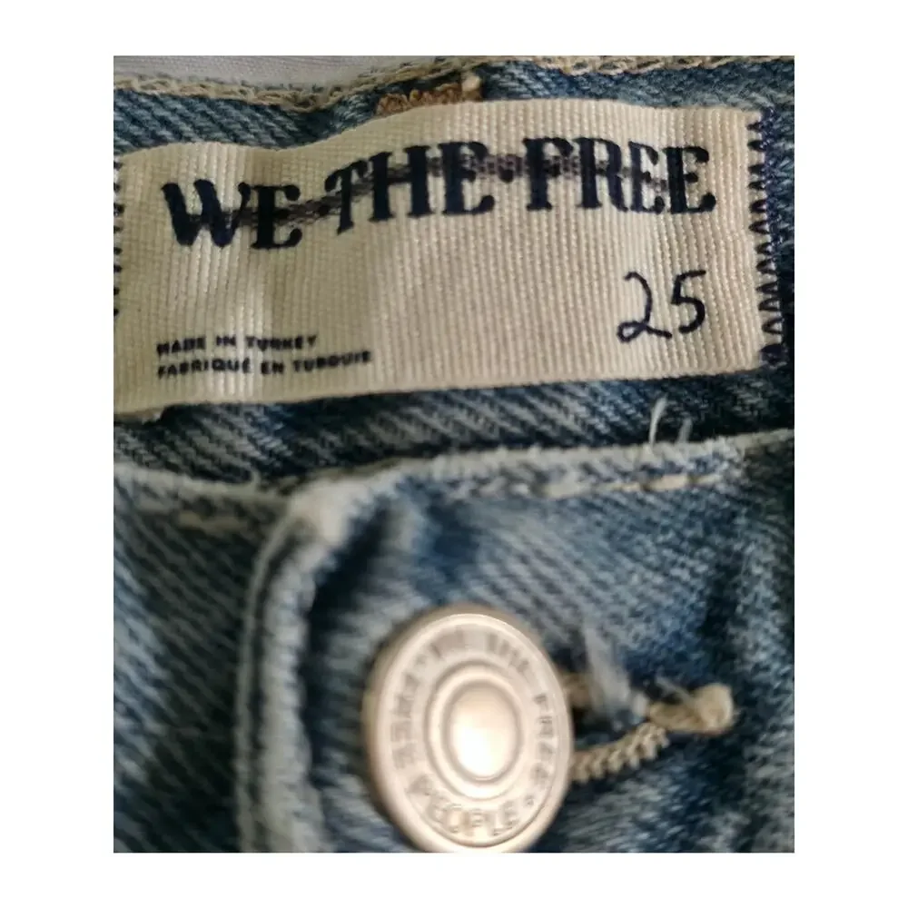 Free People We The Free Ghost Town Long Denim Shorts NWOT 25